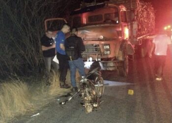 Motociclista morre após colisão frontal com caminhão na RN-117. - Foto: Cedida.