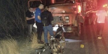 Motociclista morre após colisão frontal com caminhão na RN-117. - Foto: Cedida.