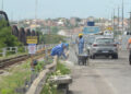 Obra na Ponte de Igapó tem prazo para conclusão em abril de 2025. / Foto: Magnus Nascimento.