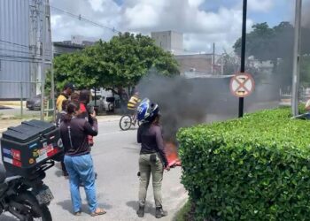 Greve nacional dos entregadores de aplicativo. - Foto: Elias Bernardo.